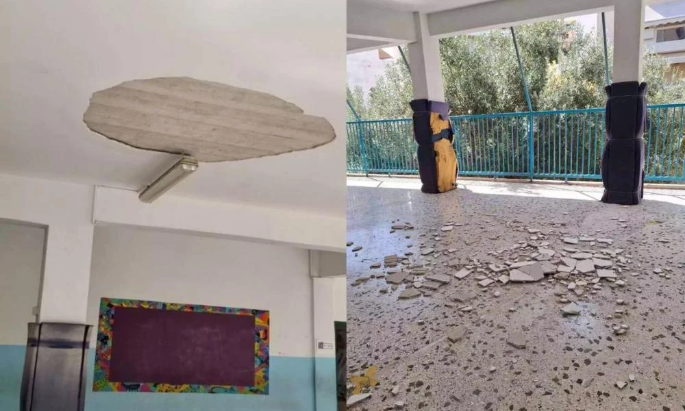 Πετράλωνα: Σοβάδες έπεσαν σε κεφάλια μαθητών – Τρία παιδιά τραυματίστηκαν